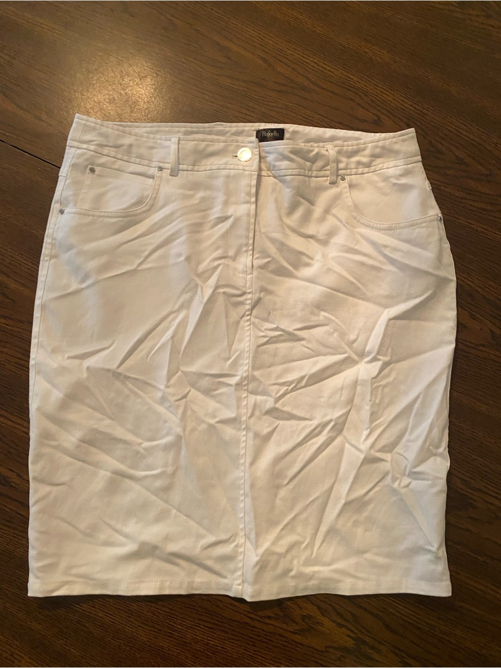 Rafaella White Pencil Skirt